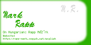 mark rapp business card